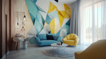 Geometric Wall Painting and Paints
